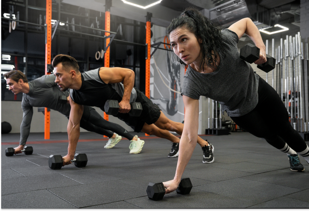 People working out image